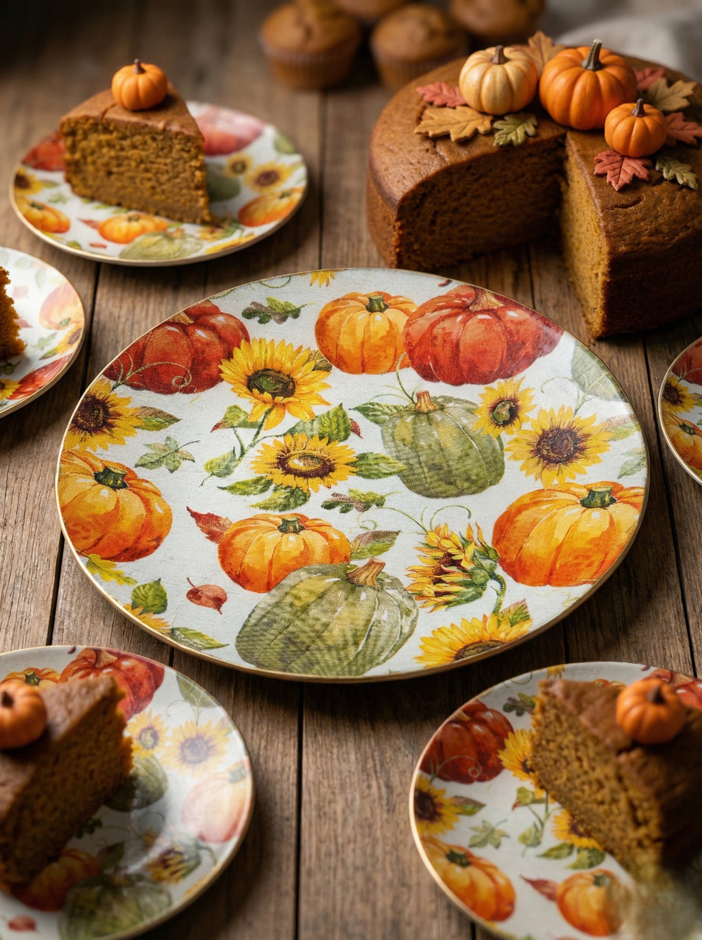 Diseño "Cosecha de Calabazas y Girasoles"