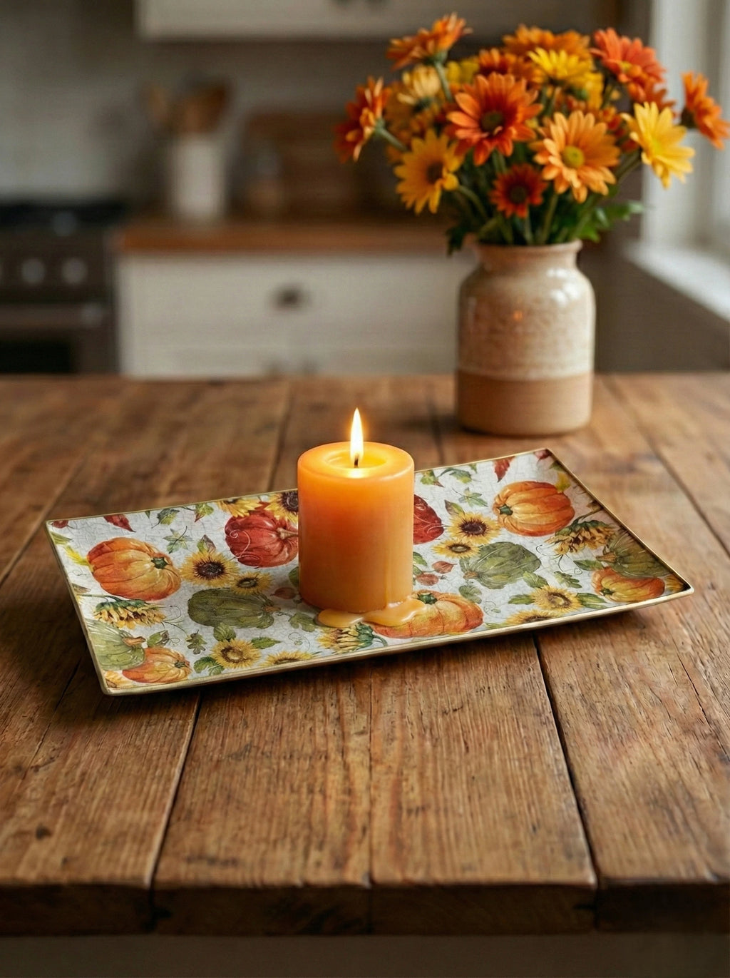 Diseño "Cosecha de Calabazas y Girasoles"