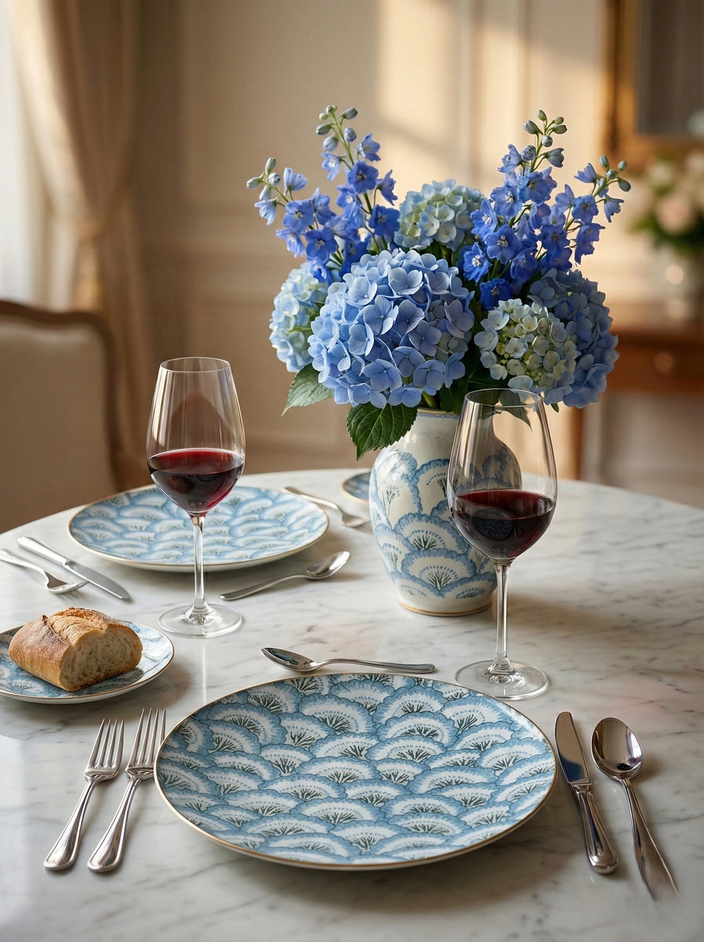 Diseño "Abanicos Azules"