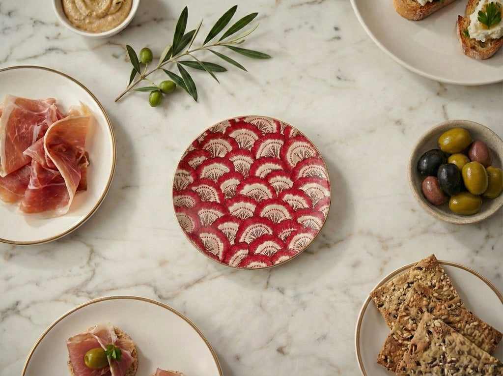 Diseño "Abanicos Rojos"