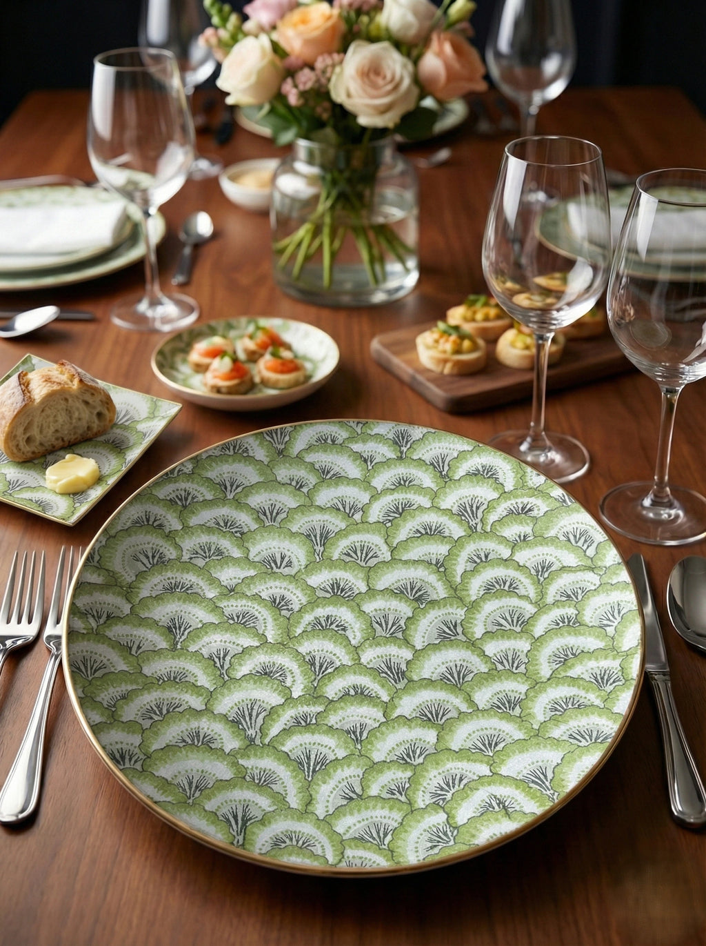 Diseño "Abanicos Verdes"