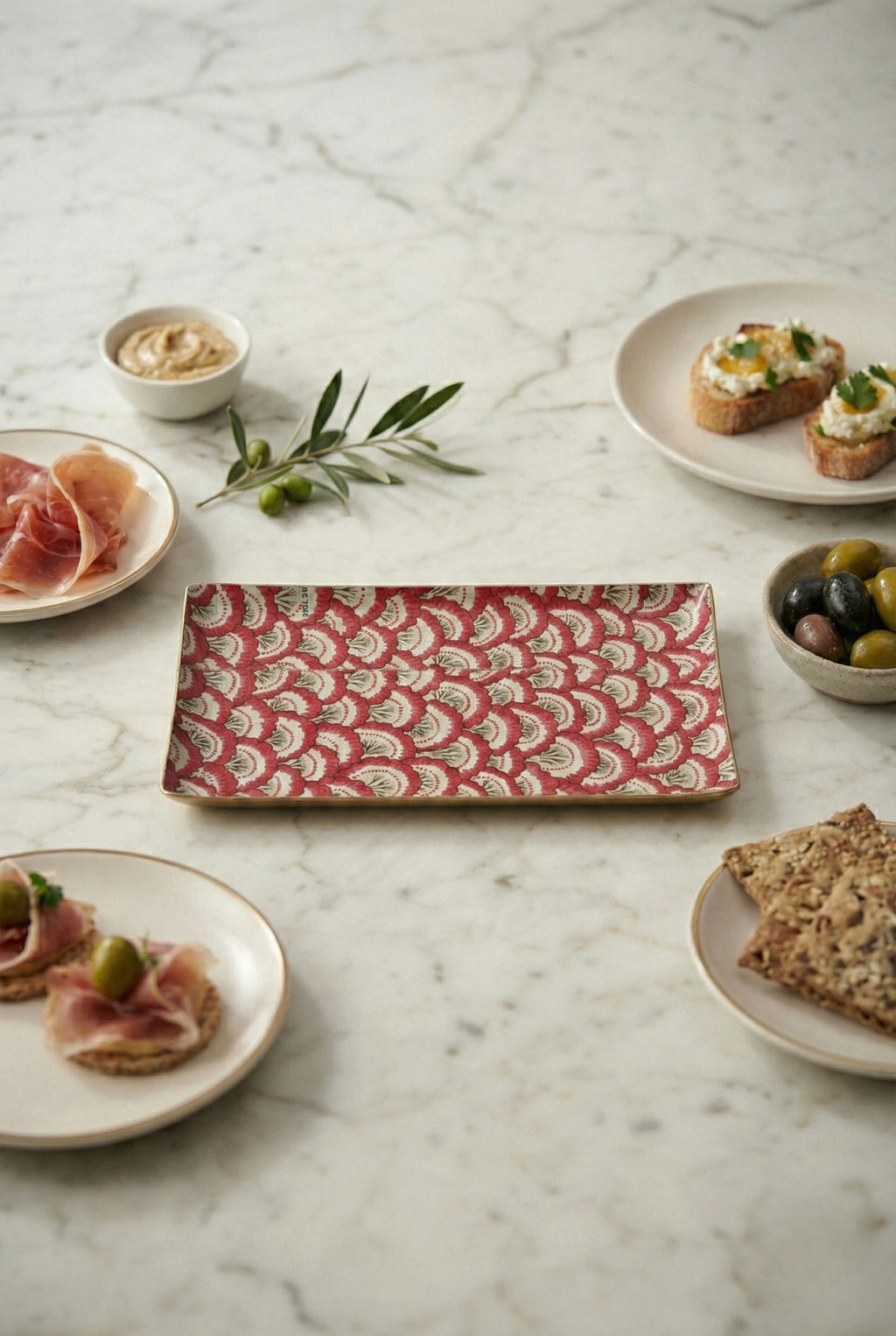 Diseño "Abanicos Rojos"