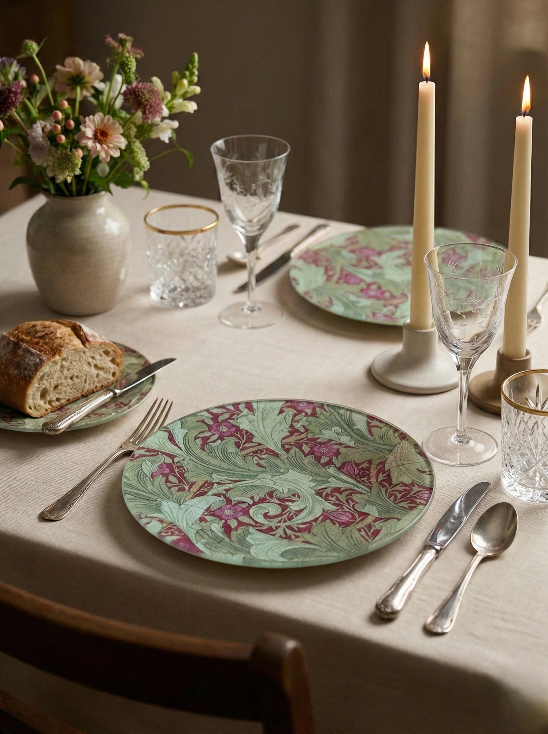 Diseño "Verde y rosa"